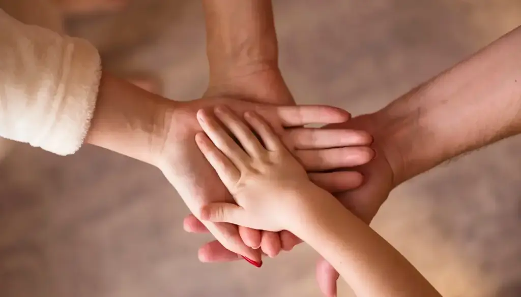 Hands showing support